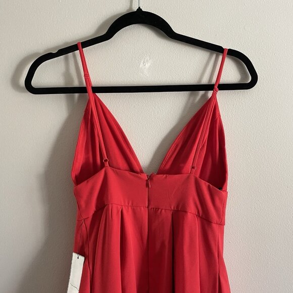 Lulus Women XS Red Pockets Here For The Party Sleeveless Mini Skater Dress NWT - Picture 11 of 12